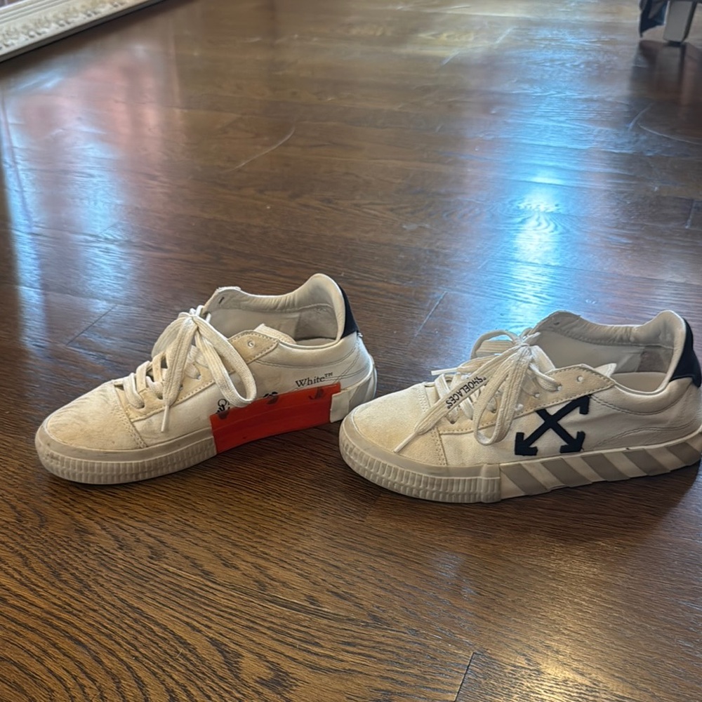 Off-White White and Black Sneakers Contemporary Design